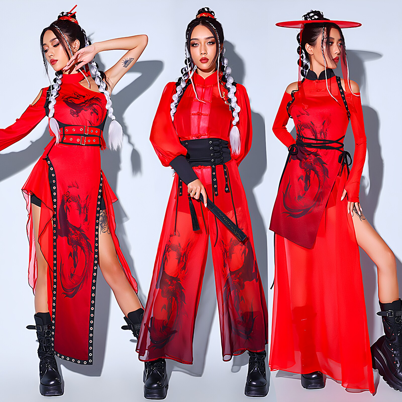 爵士演出服女国潮中国风商演走秀系列女团打歌服年会成人舞蹈服装