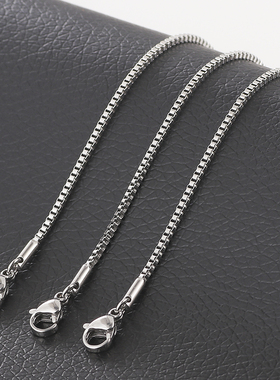 新秧不锈钢盒子链情侣