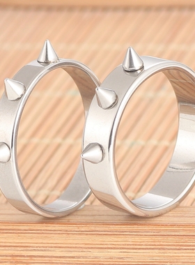 男女通用不锈钢嘻哈防狼尾戒