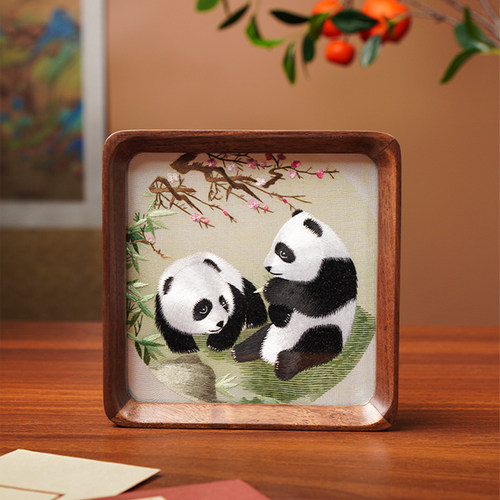 集品堂苏绣双面绣送锦盒包装