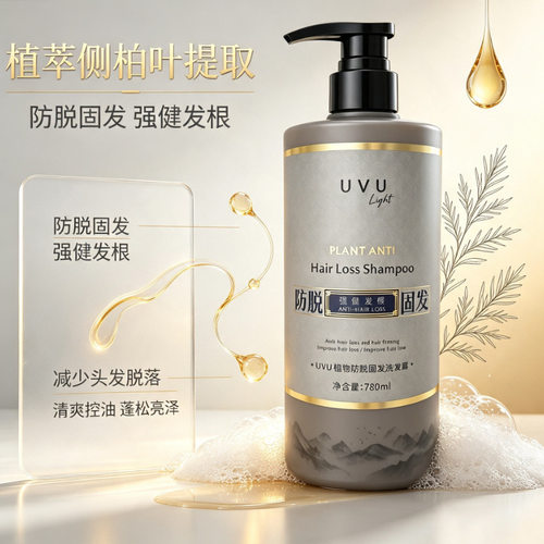 UVU植物防脱固发控油蓬松改善脱发洗发水去屑顺滑清洁防脱洗发水