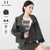 风休闲夹克外套上衣 小个子工装 傲丝度早春连帽短款 风衣女2026新款