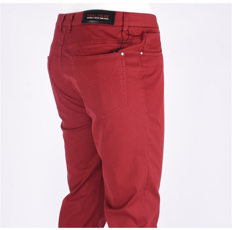 比音勒芬春季时尚修身棉质休闲裤