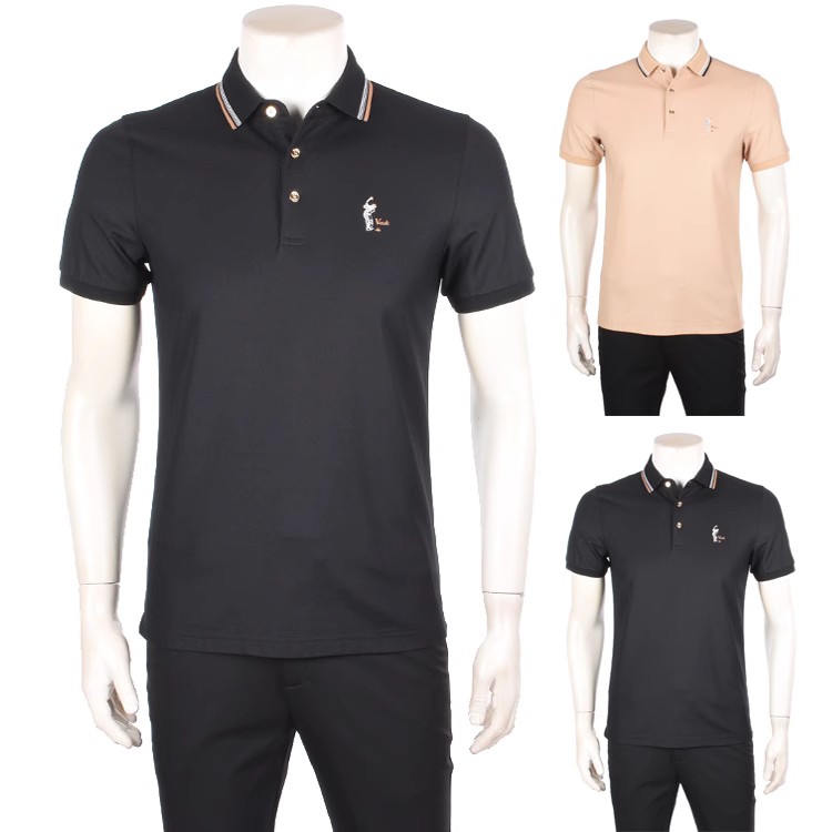 华斯度夏季亲肤舒适透气翻领T恤