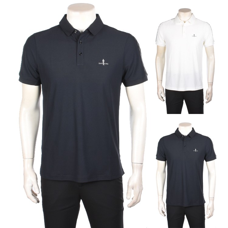 比音勒芬翻领抗菌舒适短袖T恤