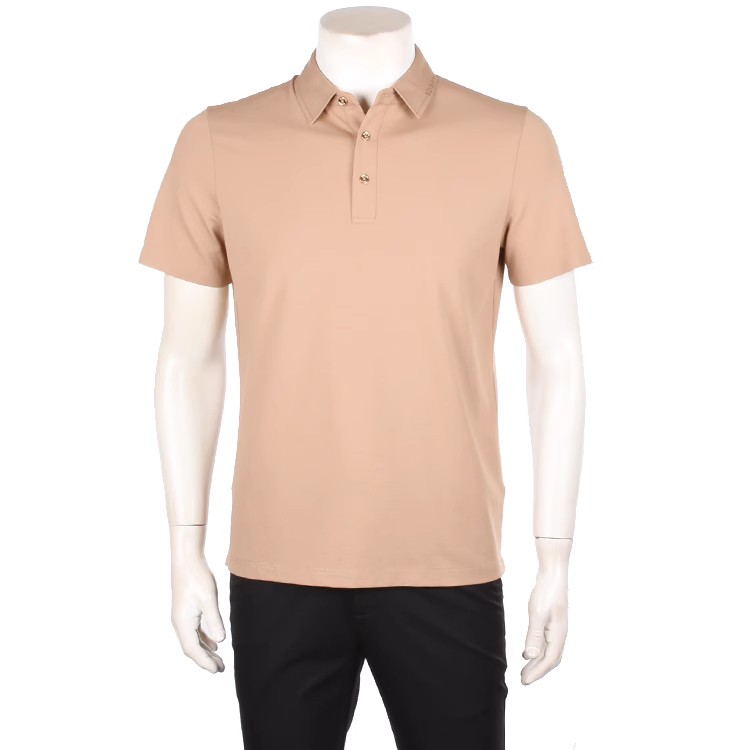 华斯度夏季短袖纯色翻领商务T恤