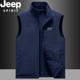 JEEP吉普加绒马甲男士 秋冬款 户外休闲外穿保暖背心双面穿马夹外套