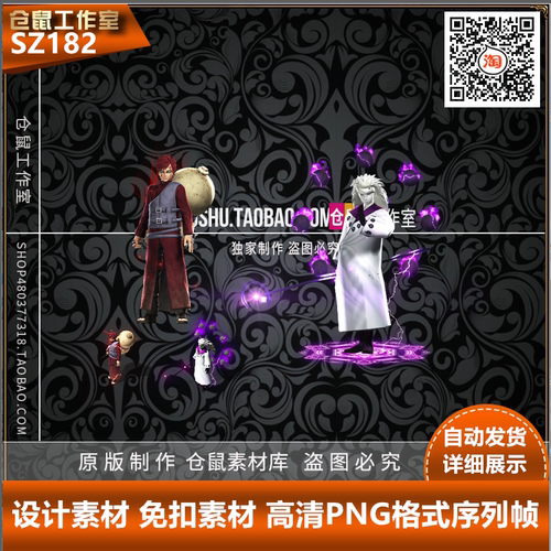 传奇卡通素材 衣服 动漫 火影忍者系列 角色衣服装备 PNG  SZ182