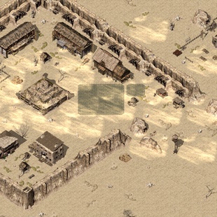 传奇地图素材 动态黄沙复古 修复版盟重土城 独立地砖完整 DT270