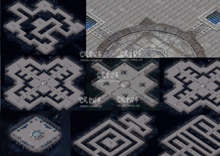 传奇地图素材 时空迷城更新6层 高清独立地砖 正规封边 DT088