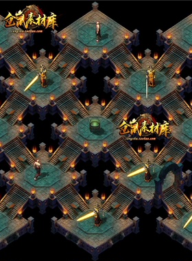 传奇地图素材  13宫格活动 高清动态独立地砖 无缝封边zhen02