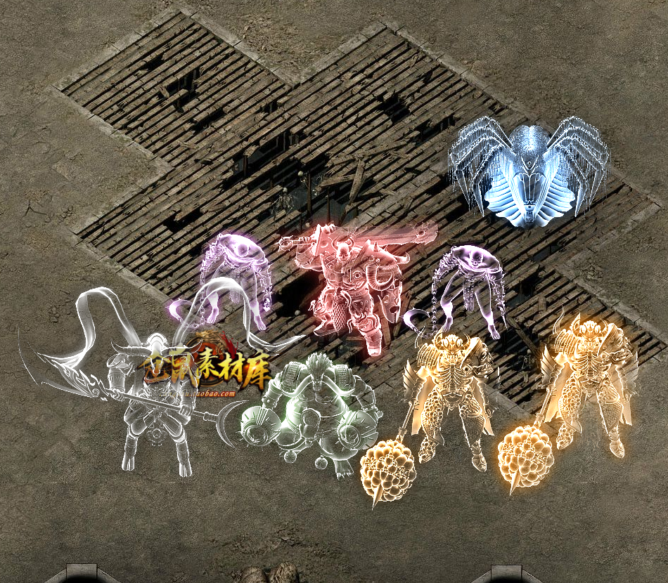 传奇怪物素材 8方向 幽灵系列更新  高清 PNG格式序列帧  GW105