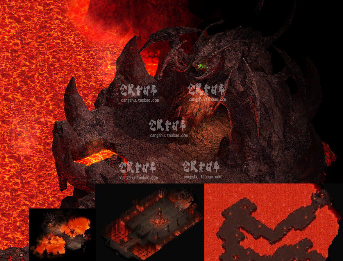 传奇地狱烈焰3层 高品质动态地砖  高品质动态 无缝封边dt516