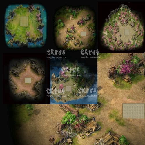 传奇地图素材 主城大陆 安全区5张 高清 独立地砖 无缝封边 DT830