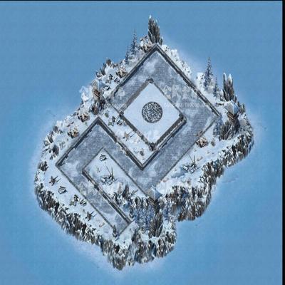 传奇地图素材  冰雪哨卡 塔防地图 高清 独立地砖无缝封边  DT728
