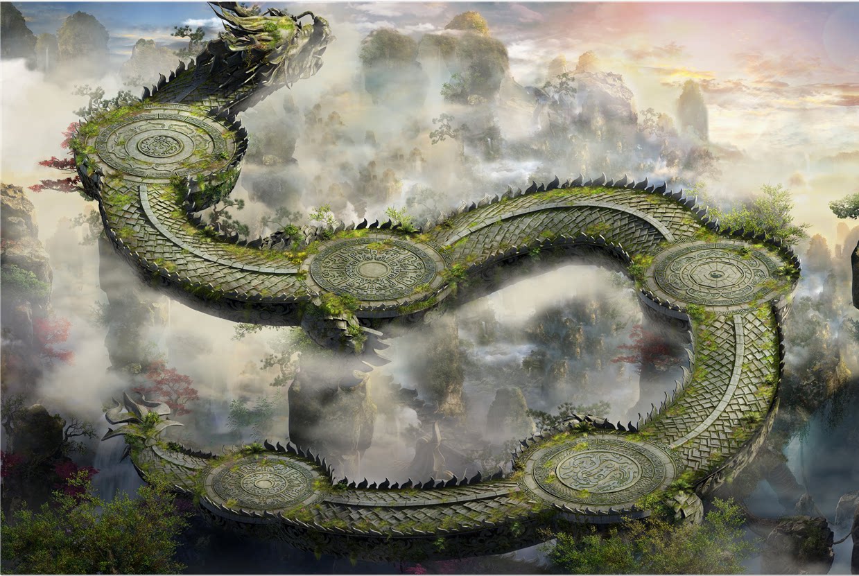 传奇真砖地图 龙行天下 独立单张地图 无缝封边 DT412