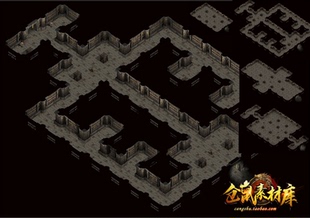 传奇地图素材 逆魔古刹多层 高清 独立地砖 完整封边DT373