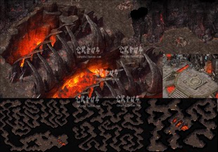 传奇高清地砖地图素材 重置 高清 新火龙洞1和4层 带原图 DT610