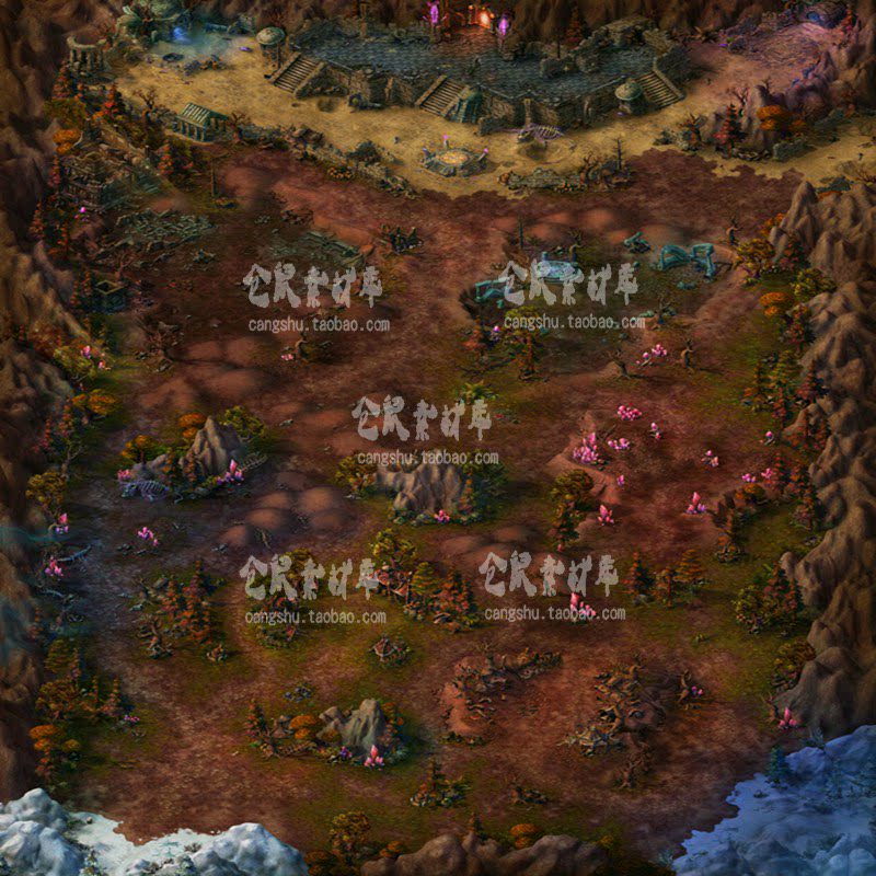 传奇地图素材 紫曼金山 高清独立地砖 完整封边 带原图 DT089