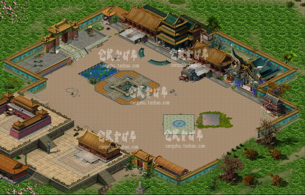 传奇地砖地图素材 主城大陆系列 GEE HGE GOM 无缝封边DT486
