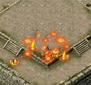 传奇技能素材 流火火雨 目标播放攻击 坐标齐全 JN181