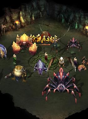 传奇怪物素材  鳄鱼 蝎子 青蛙 蜘蛛  鹰系列 高清PNG格式 Y2832