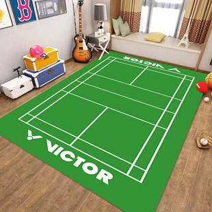 羽毛球馆俱乐部室内地垫羽毛球场图案加厚圈绒防滑地垫地毯可定制