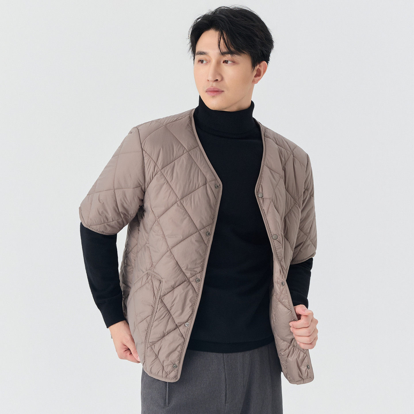 秋冬棉服短袖内胆男棉衣打底中袖