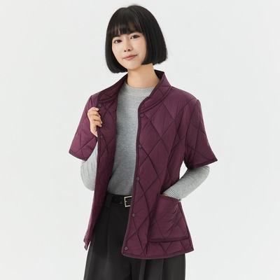坎肩短袖羽绒棉女士棉衣轻薄保暖