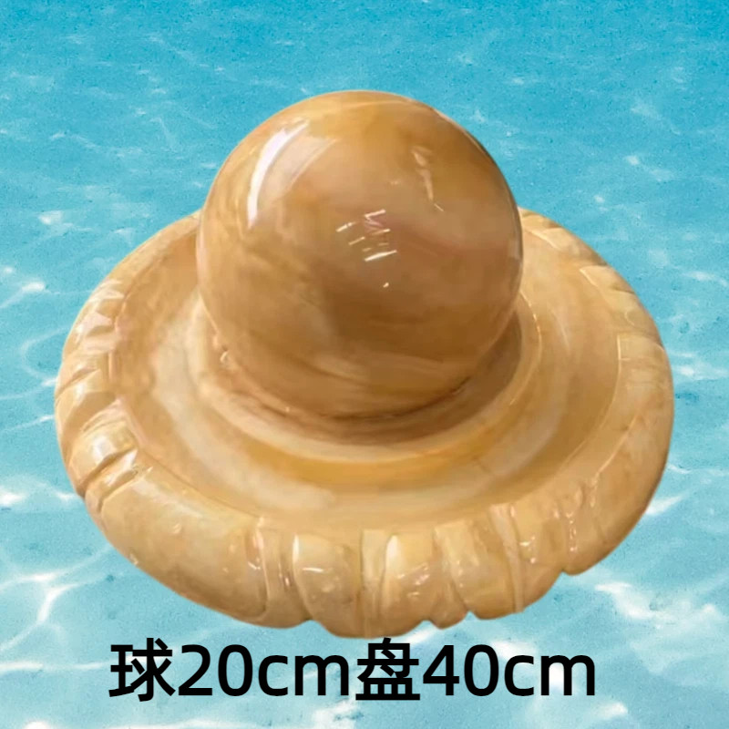 假山水池型流水转球摆件石工艺品水景家居现代循环水转球