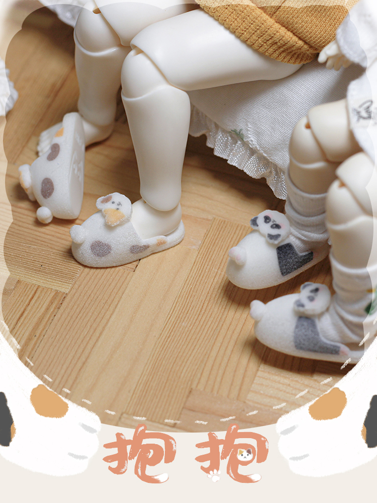 风瞳BJD鞋六分大鱼体小布OB拖鞋