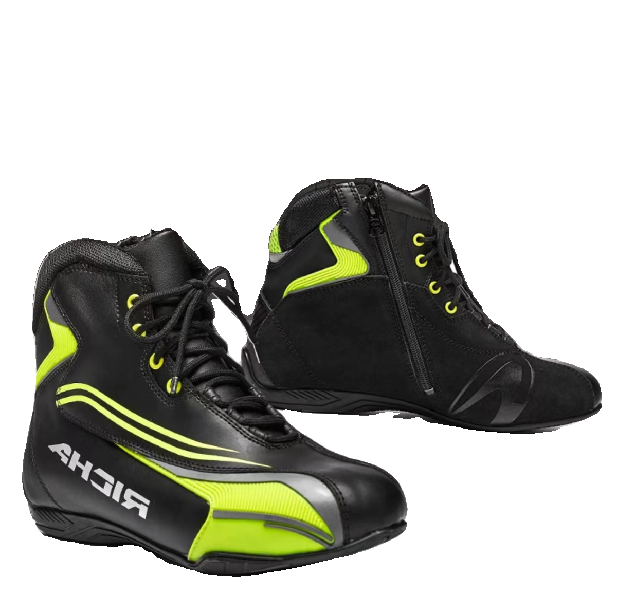 RICHA摩托车骑行鞋靴机车赛车鞋子护脚踝防水透气女四季绿色鞋子