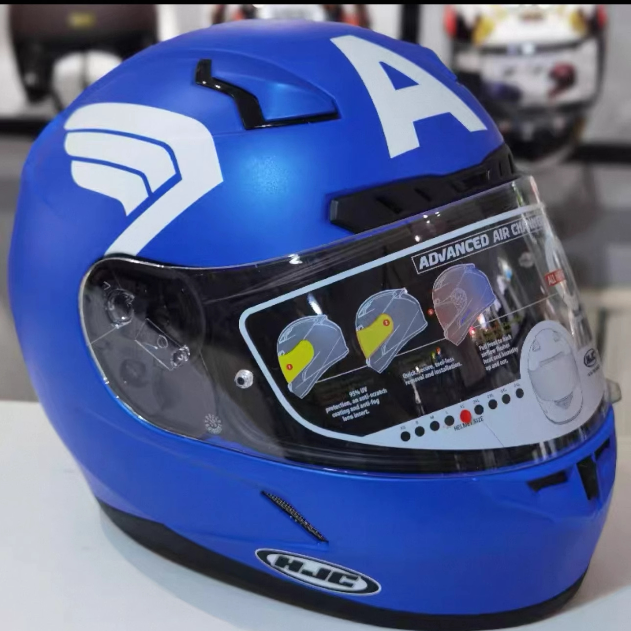 断色断码HJC摩托车赛车头盔全盔跑盔HJC CL-17 漫威美国队长收藏