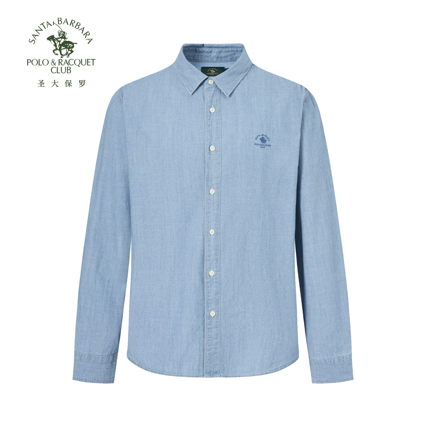 【100%棉】圣大保罗男式长袖衬衫2026春夏新品外套纯棉牛仔布上衣