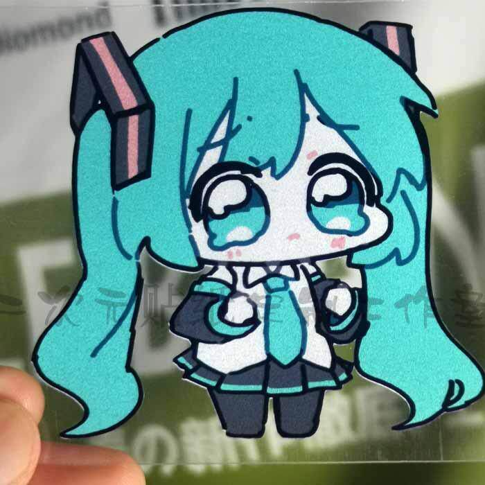 tutu初音未来q版表情包反光贴