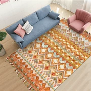 Ấn Độ nhập khẩu thảm Kilim hình học Mỹ thảm dệt tay thảm len tinh khiết phòng khách phòng ngủ - Thảm