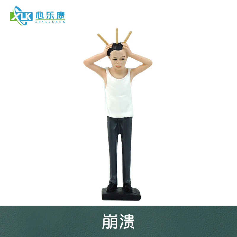 箱庭游戏沙盘沙具套装沙游心理咨询室手办摆件人物类模型情绪崩溃