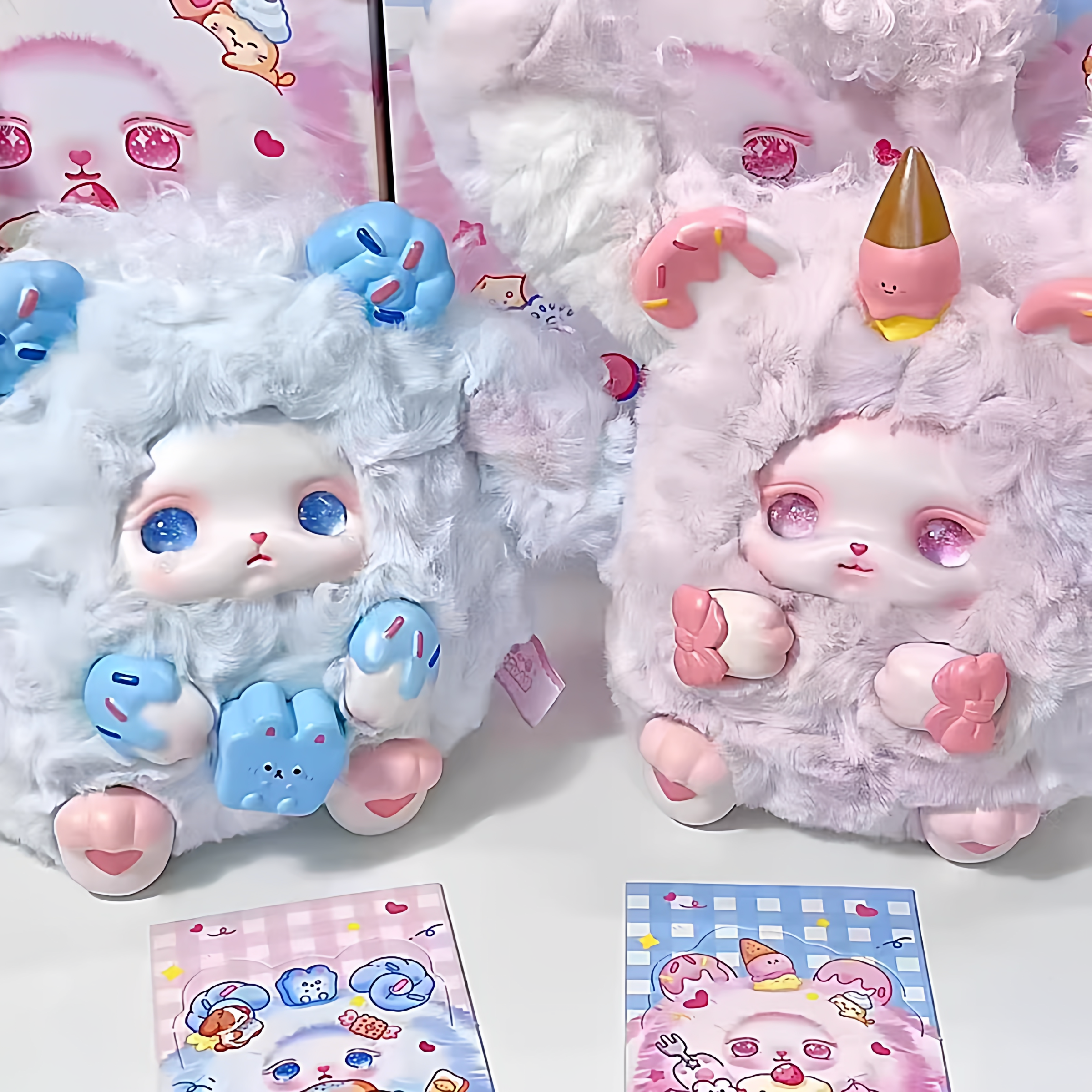 正版Loloan甜品系列毛绒盲盒搪胶潮玩手办摆件磁吸玩偶生日礼物