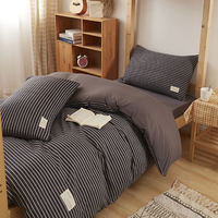 Pure cotton student dormitory bed covers, three or four pieces, bedding, all-cotton bed sheets and quilt covers, single bed and quilt sets, six thumbnail 4