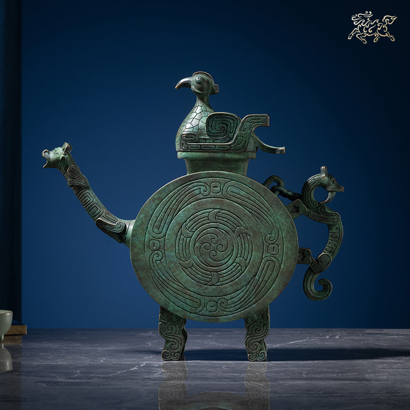 铜师傅 陕历博宝物团系列《它盉》家居饰品 铜工艺品 摆件