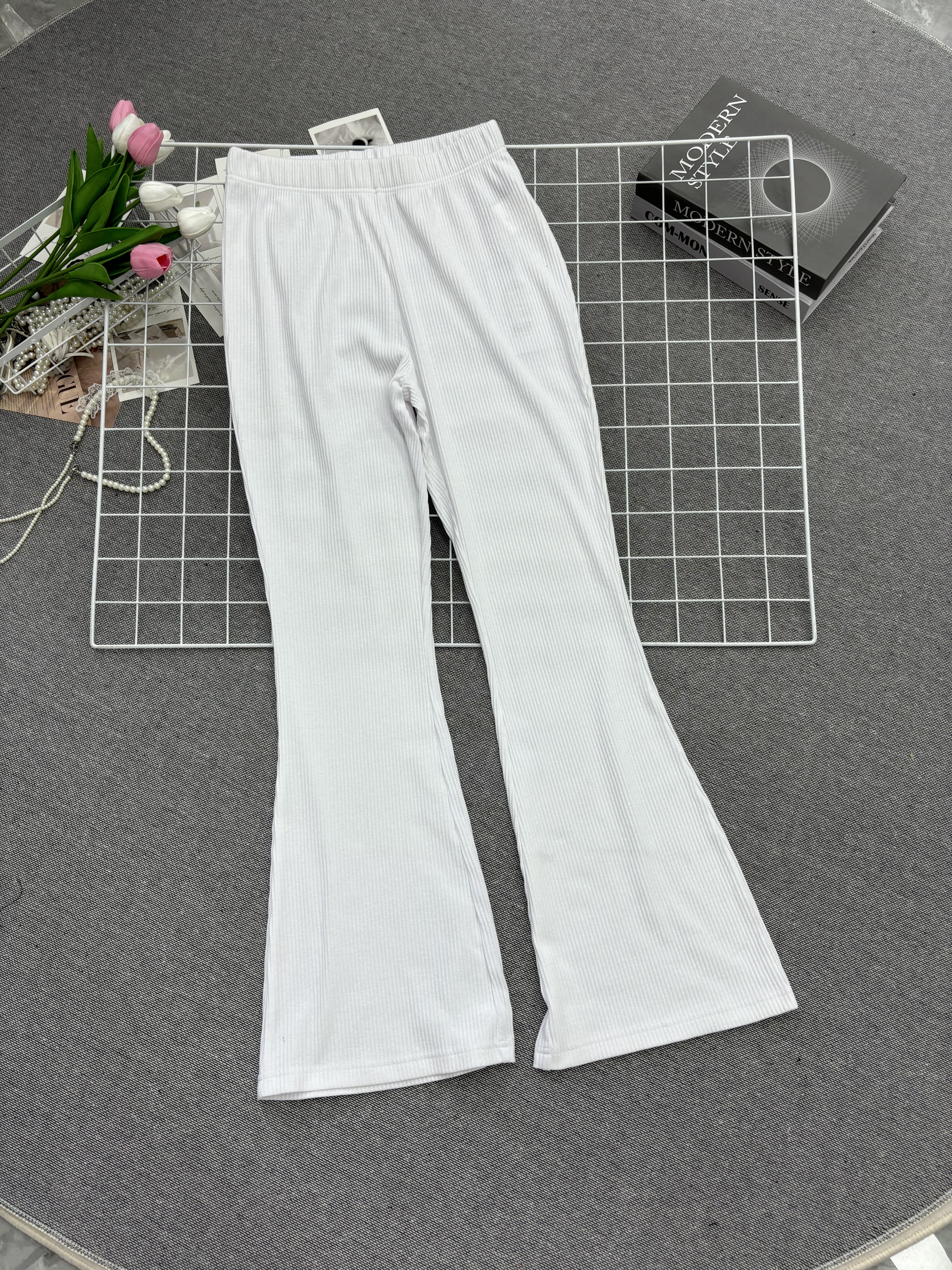 高品质时尚韩系复古气质显瘦百搭百色喇叭裤休闲裤女款百搭裤子