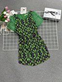 高品质时尚 百搭休闲裙子 复古绿色气质显瘦百搭休闲连衣裙女款