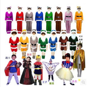 儿童童话剧白雪公主与七个小矮人演出服装恶毒皇后女巫表演服成人