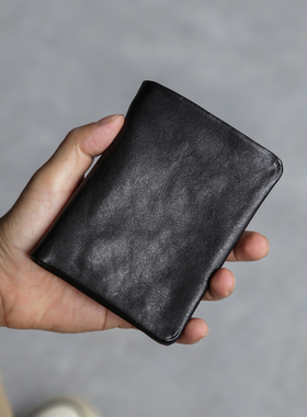 古造真皮男士钱包植鞣头层牛皮短款钱包2025新款商务休闲卡包钱夹