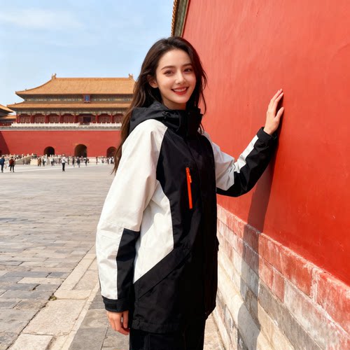 城市户外运动三合一两件套冲锋衣男女防风防水登山秋冬保暖外套