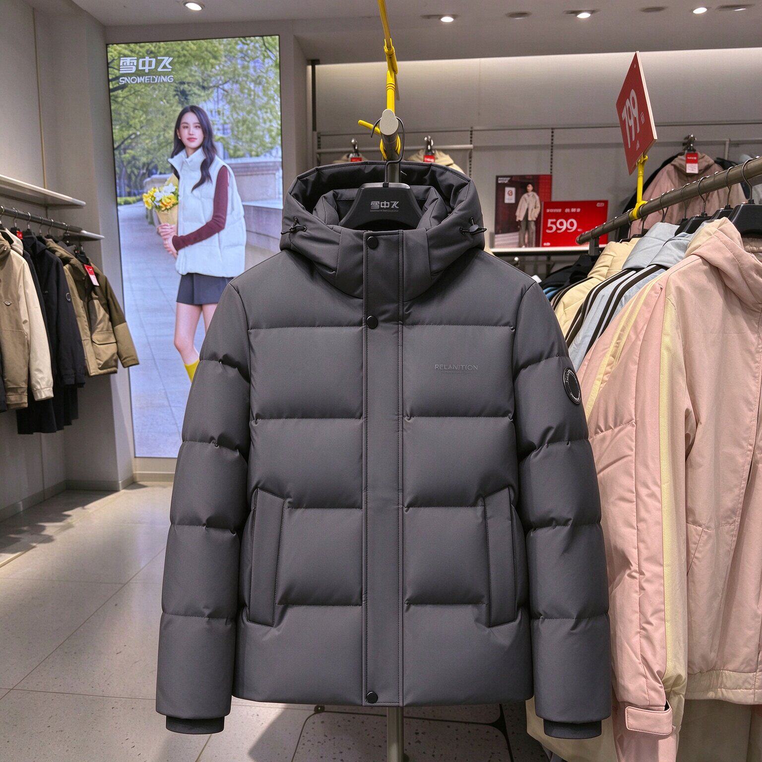 雪中飞爸爸羽绒服男加厚保暖外套