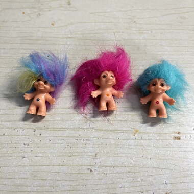 散货巨魔娃娃 troll dolls 稀有 收藏 丑娃 长发 复古 礼物 80 90