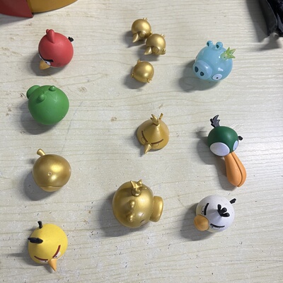 PLZDOT正版散货 愤怒的小鸟经典萌粒 盲盒桌面摆件潮玩小鸟玩具