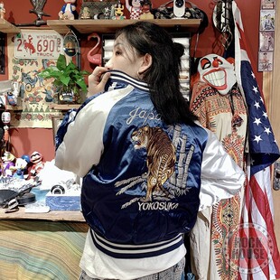 全新日本产横须贺刺绣棒球夹克