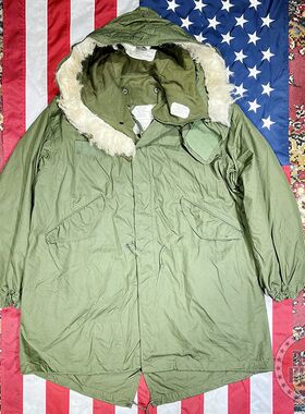 Vintage古着原年美菌菌版M1965parka冬季鱼尾棉服派克风衣大衣